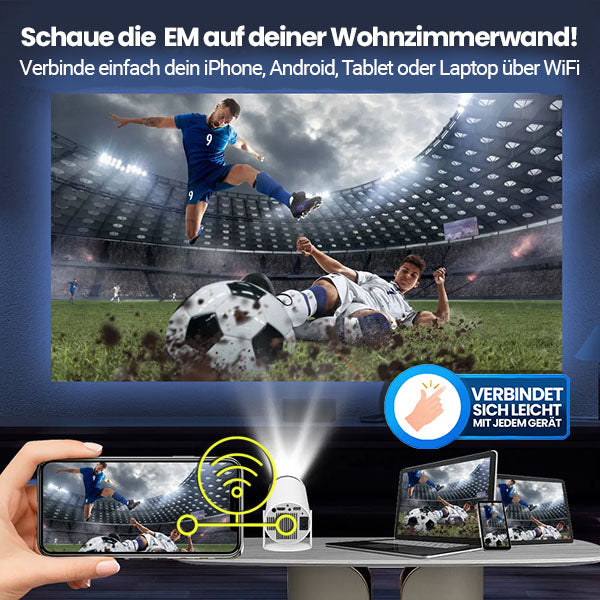 HandykinoPro 2024 Projektor mit 4K & eingebautem Lautsprecher